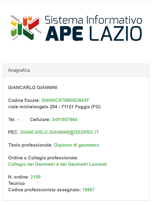 Accreditamento APE Regione Lazio